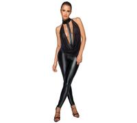 Noir Handmade - Elegante Tuta Con Collo A Choker Nera - S-3XL