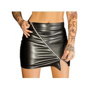 Noir Handmade F126 Ecoleather Miniskirt with 2-way Zipper Ruler M