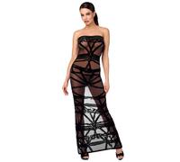 Noir Handmade F358 Bondesque Opera Off-Shoulder Long Dress Black XS