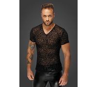 Noir Handmade H071 Leopard Flock V-Neck T-Shirt XXL