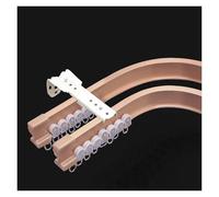 NOIRDA Bastone per Tende A Doppio Binario Flessibile in Alluminio per Soffitto/Parete, per Camera da Letto, Soggiorno, Finestra A Bovindo, Binario per Tenda da Doccia(Or Rose-Wall,120cm/3.9ft)