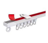 NOIRDA Binario per Tende Autoadesivo da Soffitto O da Parete, Binario di Tendaggio per Finestre di Camper, Divisori, Armadi, Telai per Porte del Bagno(White-Ceiling,145cm/4.7ft)