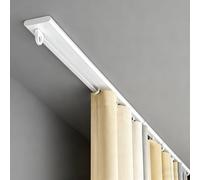 NOIRDA Binario per Tende da Soffitto, Bianco, Binario Invisibile Ultrasottile per Tende da Soggiorno, Camera da Letto, Doccia, Privacy E Decorazione per La Casa(520cm(4 * 130cm))