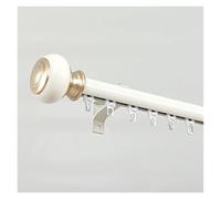NOIRDA Binario per Tende Romano Decorativo, Bastone per Tende A Parete con Finials, Asta per Tende Resistente per Camera da Letto, Soggiorno E Finestre Domestiche(Bianco,270cm(2 * 135cm))