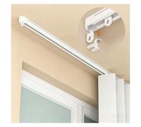 NOIRDA Set di Binari per Tende da Soffitto in Alluminio, Sistema di Tenda, per Soggiorno, Camera da Letto, Doccia, Finestre A Bovindo, Ufficio,Hotel, Bianco(400cm(4 * 100cm))