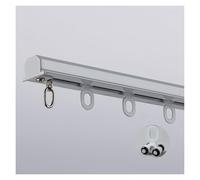 NOIRDA Sistema di Binari per Tende Invisibili, Binario per Tende da Soffitto Pre-assemblato, per Divisorio/Privacy, Binario Scorrevole in Alluminio per Doccia(Bianco,330cm(3 * 110cm))