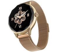 Noise Diva Smartwatch con dial Cut dial, finitura lucida metallizzata, display AMOLED, opzioni di cinturino in mesh e cinturino in pelle, 100 + facce, orologio da polso da donna, monitoraggio SpO2