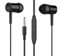 Noise Isolating Earbuds - Ergonomic Wired Earphones, Clear Sound Headset | Comfortable Silicone Ear Plug Corded Earpieces | Heavy Deep Bass Microphone Cable Headphones Unit, Office Work Audio Gadgets