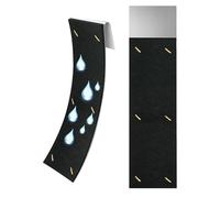 Noise Reducer, Gutter Sound Dampener, 11.8in Strip with Adjustable, Aluminum Alloy Sponge Guard, Rain Gutter with Silent Design, Outdoor Tool for Home Apartmen Officet