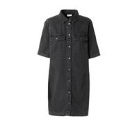 Noisy May - Vestito corto in denim nero slavato con maniche risvoltate L