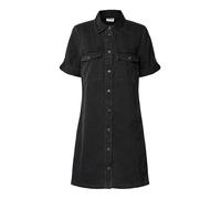 Noisy May - Vestito corto in denim nero slavato con maniche risvoltate L
