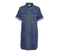 Noisy may Nmnew Signe S/S Dress Wg002mb Noos Abito Camicetta, Media Blu Denim, L Donna
