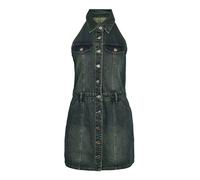 NOISY MAY Abito jeans donna con scollo alla caviglia e abbottonatura, senza mani