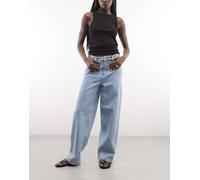 Noisy May - Alexa - Jeans a vita medio alta e fondo ampio azzurri-Blu W28 L32