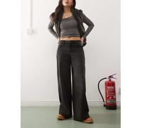 Noisy May - Andy - Jeans a fondo ampio e vita bassa nero slavato W30 L32