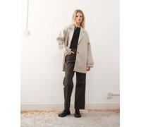 Noisy May - Blazer oversize extra largo color panna-Bianco S