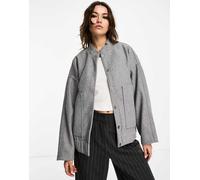 Noisy May - Bomber spazzolato grigio chiaro XS