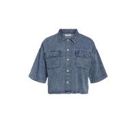 Noisy May - Nmenza S/S Reg Crop Shirt Mg004Mb Noos Blu - Abbigliamento XS Blu