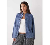 Noisy May - Camicia di jeans oversize blu slavato L