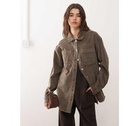 Noisy May - NMALVA L/S SHACKET COLORED CORDUROY NOOS Marrone - Abbigliamento XS Marrone