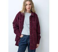 Noisy May camicia oversize in velluto a coste color prugna-Viola XS