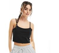 Noisy May - Canottiera corta nera senza cuciture-Nero XL