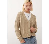 Noisy May - Cardigan beige con scollo a V-Neutro 2XL