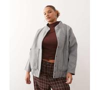 Noisy May Curve - Bomber spazzolato color grigio chiaro 46