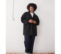 Noisy May Curve - Giacca oversize nera con colletto-Nero 48