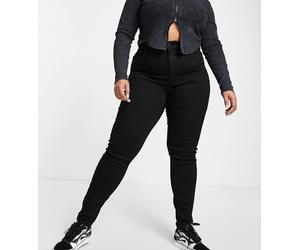 Noisy May Curve - Jeans skinny neri a vita alta-Nero 46 L32