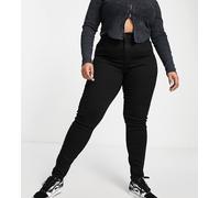 Noisy May Curve - Jeans skinny neri a vita alta-Nero 50 L30