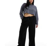 Noisy May Curve - Pantaloni a fondo ampio neri con coulisse-Nero 52