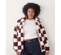 Noisy May Curve - Pile bordeaux a scacchi con zip-Rosso 46