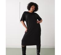 Noisy May Curve - Vestito T-shirt midi nero 46