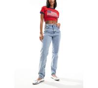 Noisy May - Daisy - Mom jeans a vita alta lavaggio azzurro acido-Blu W29 L30