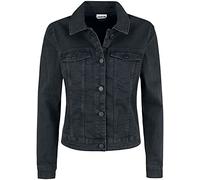 Noisy May Debra Black Wash Denim Jacket Donna Giubbetto di jeans nero XXL