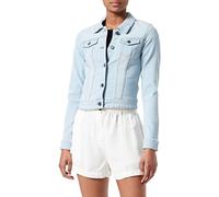 Noisy May - Giacca di jeans aderente blu lavaggio chiaro XS