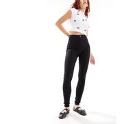 Noisy May - Ella - Jeans skinny a vita super alta neri-Nero XS L32
