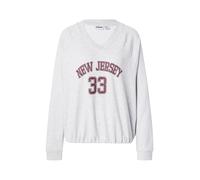 Noisy may Felpa 'NMASTON' grigio chiaro / rosso rubino / bianco Donna Noisy may XL grigio chiaro / rosso rubino / bianco