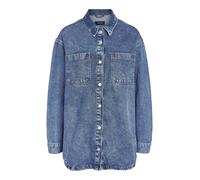 Noisy May - Nmalva L/S Denim Shacket Az351Mb Noos Blu - Abbigliamento - Taglia L L Blu
