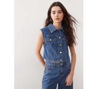 Noisy May - Gilet in denim blu medio in coordinato XL