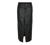 Noisy May - NMKATH NW SLIT LONG SKIRT COATED BL NOOS Nero - Abbigliamento - Taglia L L Nero