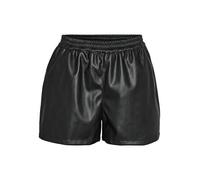 Noisy May Hot Pants Donna in Ecopelle Shorts rivestite in Pelle Pantaloncini Corti in Tessuto Effetto Pelle NIJANDY, Colore:Nero, Taglia:S