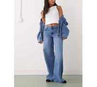 Noisy May - NMKETTIE NW WIDE LEG JEANS VI557MB NOOS Blu - Abbigliamento 29 X 30 Blu