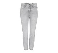 Noisy May - Nmmoni Hw Straght Ank Jeans Az277Lg Noos Grigio - Abbigliamento 29 X 30 Grigio