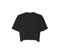 Noisy may Nmalena S/S O-Neck Semicrop Top FWD Noos T-Shirt, Nero, XL Donna