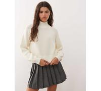 Noisy May - Maglione accollato color crema-Bianco XS