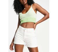 Noisy May - Mom shorts di jeans bianchi-Bianco XS