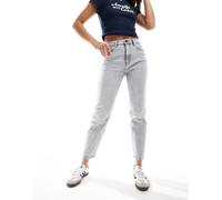 Noisy May Moni Straght Ankle Fit Az277lg High Waist Jeans Grigio 26 / 32 Donna