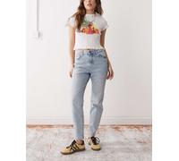 Noisy May - Moni - Jeans dritti a vita alta lavaggio blu chiaro W26 L32